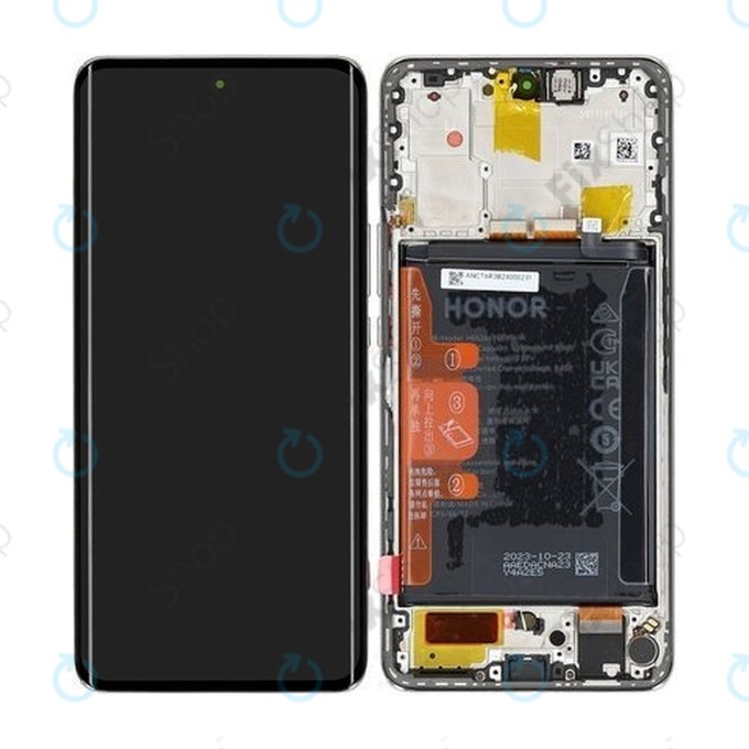 Honor Magic6 Lite - LCD Display + Touchscreen Front Glas + Rahmen + Akku Batterie (Orange) - 0235AHHS, 0235AHHT Genuine Service Pack