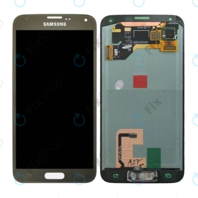 Samsung Galaxy S5 G900F - LCD Display + Touchscreen Front Glas (Copper Gold) - GH97-15959D, GH97-15734D Genuine Service Pack