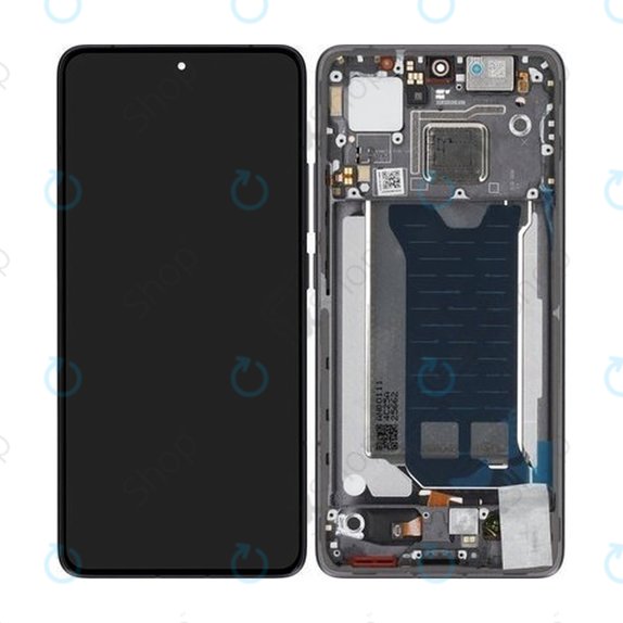 Xiaomi Poco F7 Pro 5G - LCD Display + Touchscreen Front Glas + Rahmen (Black) - 56002300O1100 Genuine Service Pack