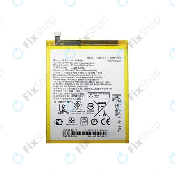 Asus Zenfone 3 Max ZC553KL (X00DD) - Akku Batterie C11P1609 4120mAh