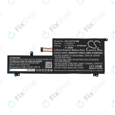 Batterie für Lenovo Yoga 720-15, 6150mAh, Li-Pol, 11.56V, L16L6PC1, HQ