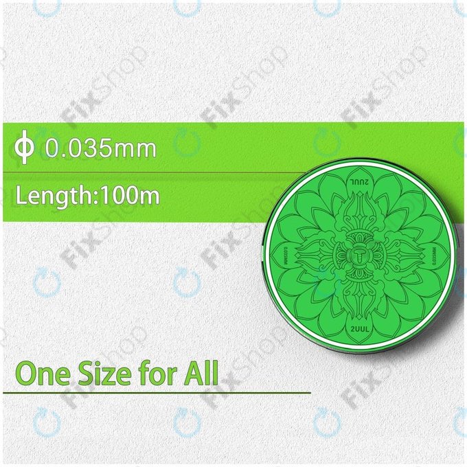 2UUL - Vajra Wire - Draht zum Trennen von LCD-Displays (0.035mm x 100m) - 5Stk.