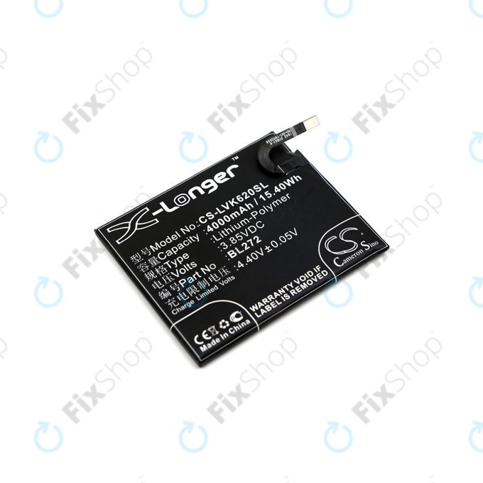 Akku batterie für Lenovo K6 Power, 4000mAh, Li-Pol, 3.85V, BL272, HQ