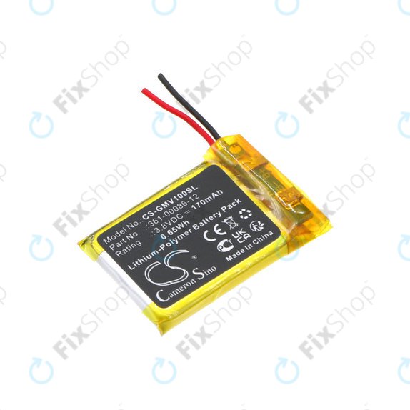 Batterie für Garmin Femix 6s Pro, Venu, 170mAh, Li-Pol, 3.8V, 361-00086-12, HQ