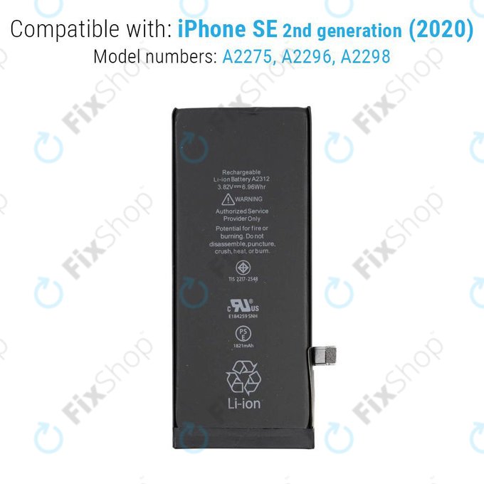 Apple iPhone SE (2nd Gen 2020) - Akku Batterie A2312 1821mAh Service Pack