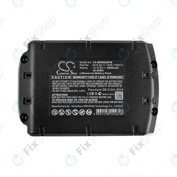 Akku batterie für Milwaukee, Atlas Copco, Berner, 2000mAh, Li-Ion, 18V, M18, HQ