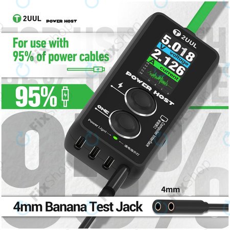 Digitaler USB-C Spannungs- und Stromtester (Power Host), 2UUL PW15