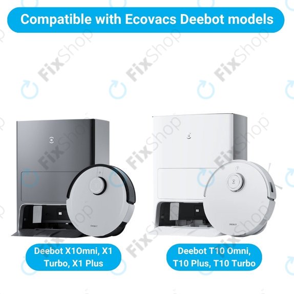 Ersatzteilset für Ecovacs X1 Omni, T10 (1x Hauptbürste, 2x Filter, 2x Seitenbürste, 4x Wischtuch, 2x Staubbeutel)
