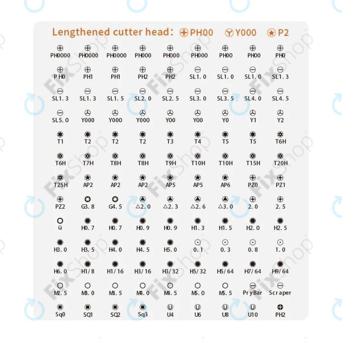 Kingsdun - Professionelles Schraubendreher-Set für iPhone 117in1