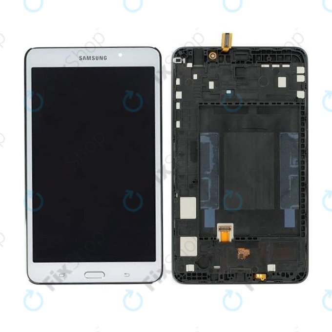 Samsung Galaxy Tab 4 7.0 T230 - LCD Display + Touchscreen Front Glas + Rahmen (White) - GH97-15864B Genuine Service Pack