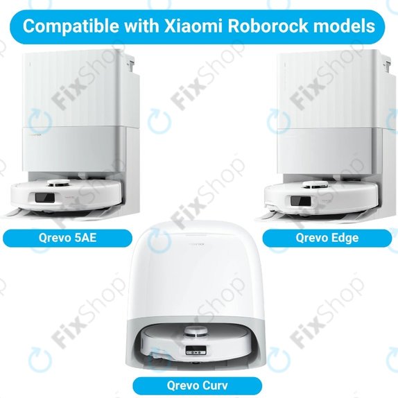 Ersatzteilset für Xiaomi Roborock Qrevo, Qrevo Curv, Qrevo Edge, Qrevo 5AE (2x Hauptbürste, 4x Filter, 4x Seitenbürste, 8x Wischtuch, 4x Staubbeutel)