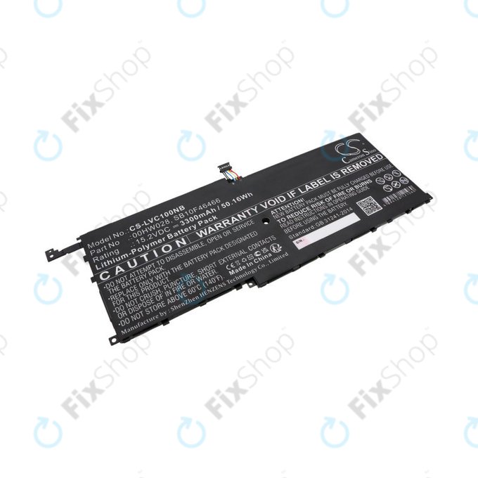 Batterie für Lenovo X1, 3300mAh, Li-Pol, 15.2V, 00HW028, HQ
