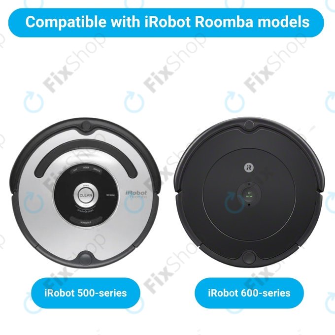 Ersatzteilset für iRobot Roomba 500, 600-series (2 Paare Hauptbürsten, 4x Filter, 4x Seitenbürste)