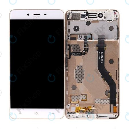 OnePlus X - LCD Display + Touchscreen Front Glas + Rahmen (White) TFT