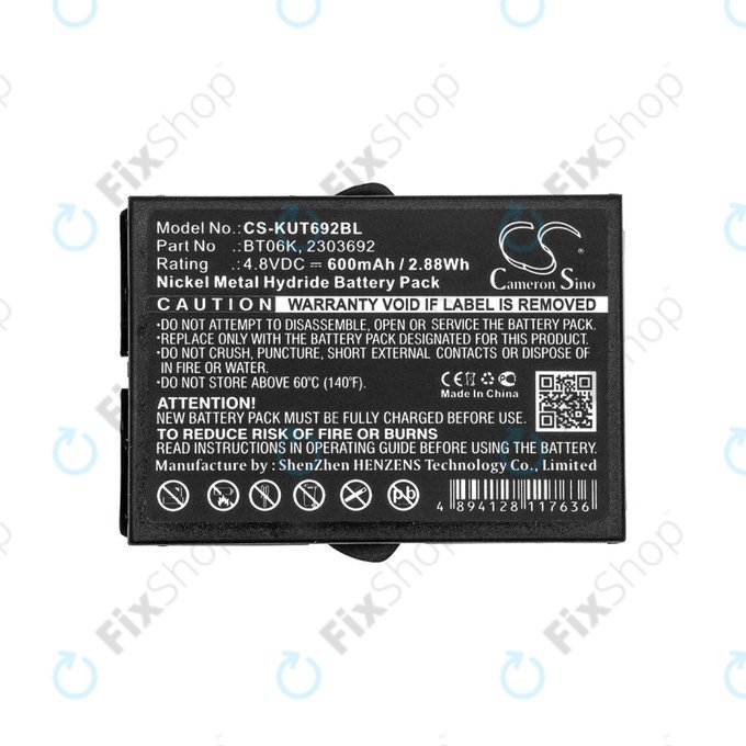 Akku batterie für Ikusi T70, TM70, 600mAh, Ni-MH, 4.8V, BT06K, HQ