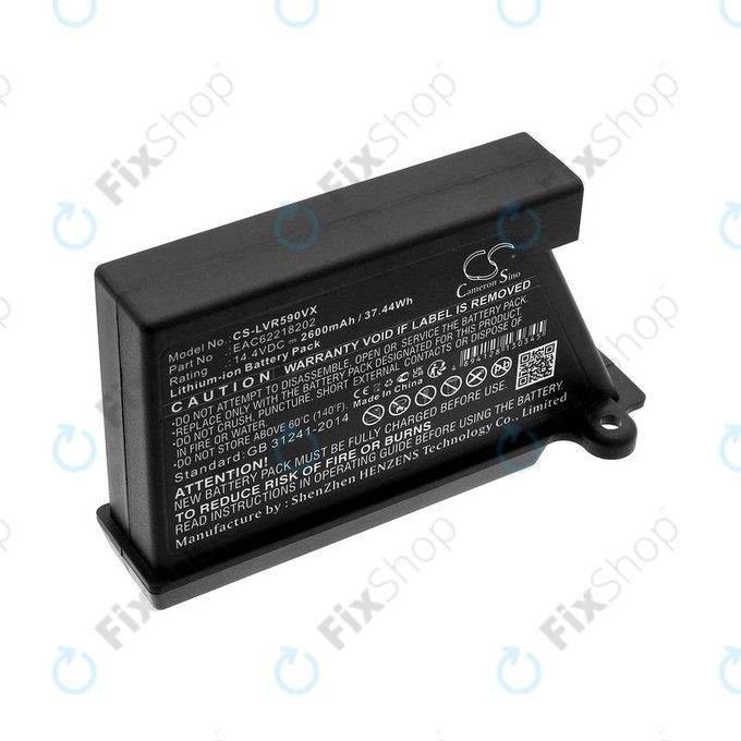 Akku batterie für LG Hombot, LG VR, EAC62218202, Li-ion, 14.4V, 2600mAh, HQ
