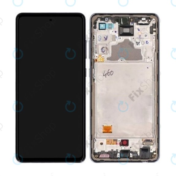 Samsung Galaxy A72 A725F, A726B - LCD Display + Touchscreen Front Glas + Rahmen (Awesome Black) - GH82-25460A, GH82-25463A, GH82-25624A, GH82-25849A Genuine Service Pack