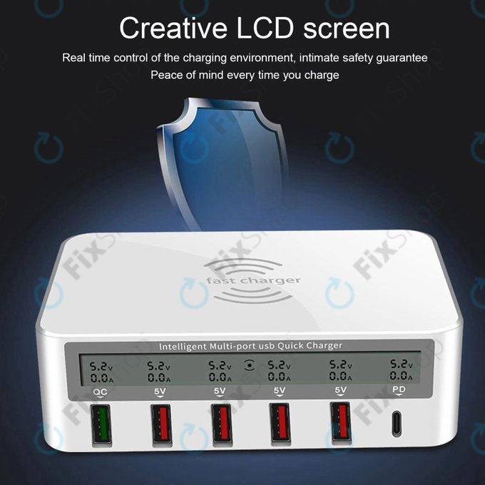 WLX-818F Service-Ladestation mit USB 3.0 und USB-C