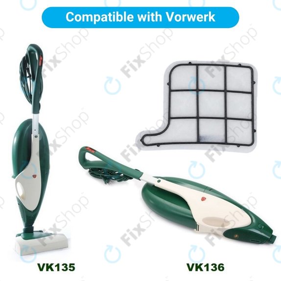 Vormotorischer Filter, 2 Stk. für Vorwerk Kobold VK135, VK136