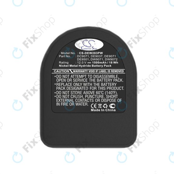Akku batterie für Dewalt DCD940B2, DCD910KX, 1500mAh, Ni-MH, 12V, DC9071, DE9074, HQ