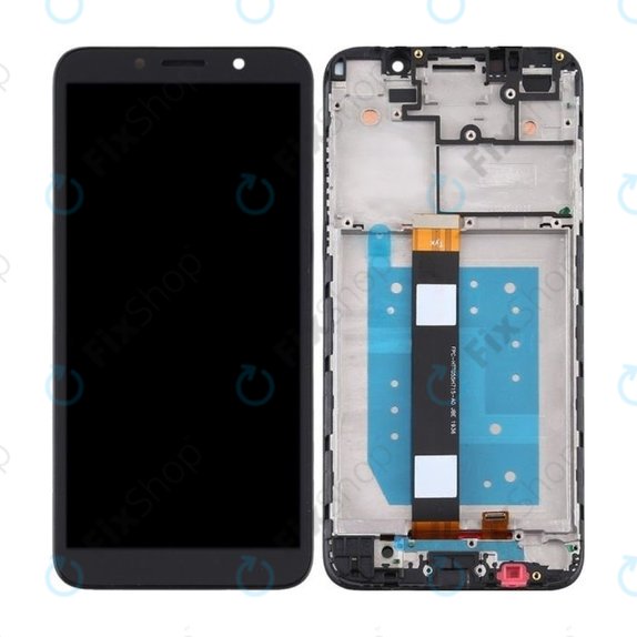 Motorola Moto E6 Play - LCD Display + Touchscreen Front Glas + Rahmen (Black) TFT