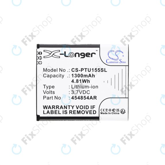 Batterie für Panasonic Kx-Tu150, Kx-Tu150exr, 1300mAh, Li-Ion, 3.7V, 454854AR, HQ