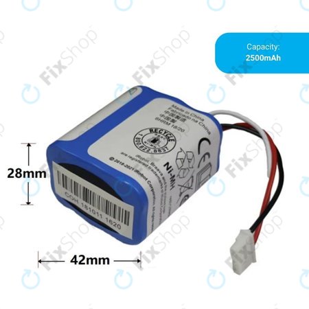 iRobot Braava 2000, 300, 380, 380T, 381, 390, Mint 5200, Mint Plus 5200, Proscenic JOJO Professional - Akku Batterie GPRHC202N026, 4409709, W206001001399 Ni-MH 7.2V 2500mAh
