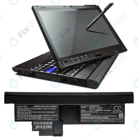 Akku batterie für Lenovo Thinkpad X200, X200s, 4400mAh, Li-Ion, 14.4V, 42T4564, HQ