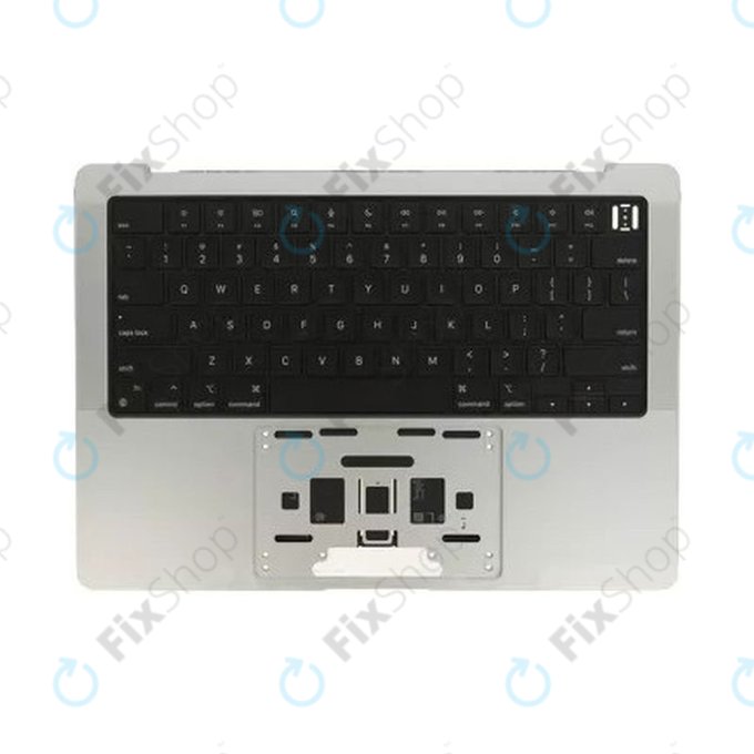 Oberer Tastaturrahmen für MacBook Pro 14", A2442 (2021), A2779 (2023), mit US-Tastatur und Akku, Silver, 661-32211, Genuine Apple