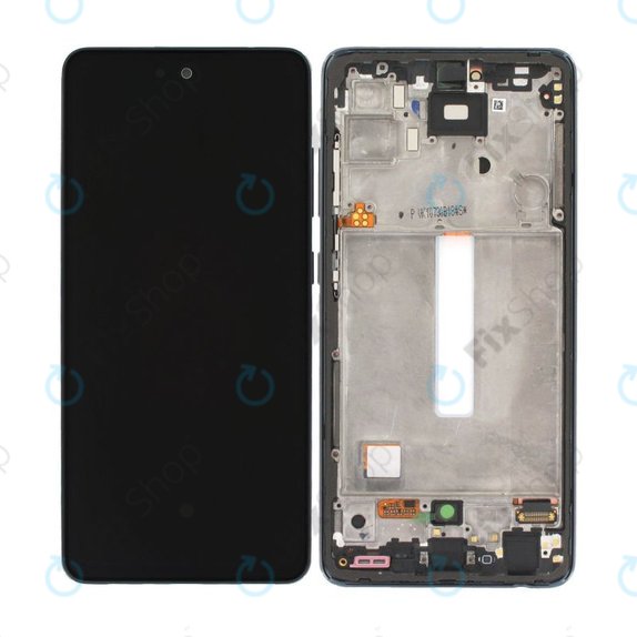 Samsung Galaxy A52 A525F, A526B - LCD Display + Touchscreen Front Glas + Rahmen (Awesome Black) - GH82-25524A GH82-25526A, GH82-25754A, GH82-25602A Genuine Service Pack