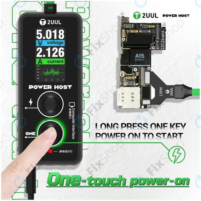 Digitaler USB-C Spannungs- und Stromtester (Power Host), 2UUL PW15