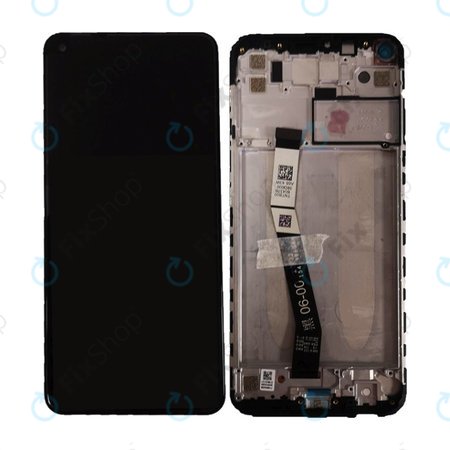Xiaomi Redmi Note 9 - LCD Display + Touchscreen Front Glas + Rahmen (Midnight Grey) - 560003J15S00, 560009J15S00 Genuine Service Pack