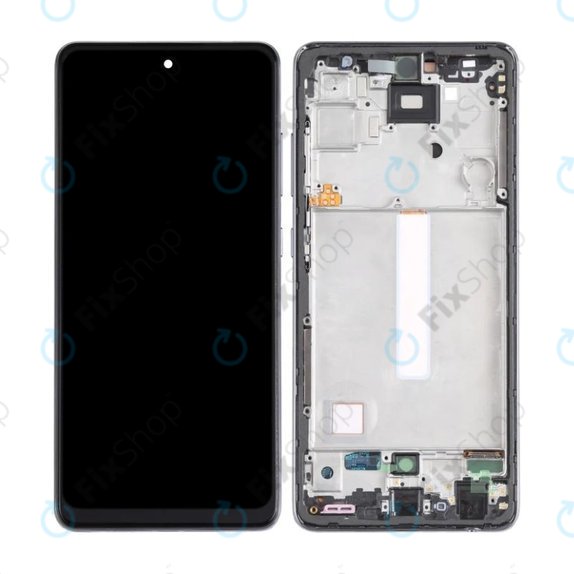 Samsung Galaxy A52 4G A525F - LCD Display + Touchscreen Front Glas + Rahmen (Awesome Black) OLED