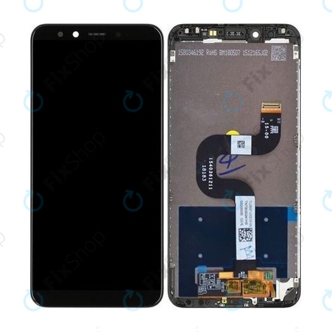 Xiaomi Mi A2 (Mi 6X) - LCD Display + Touchscreen Front Glas + Rahmen (Black) TFT