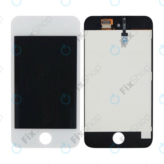 LCD-Display für iPod Touch (4th Gen), White, Touchscreen-Glas mit Rahmen