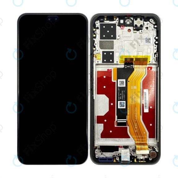 Honor 400 Pro - LCD Display + Touchscreen Front Glas + Rahmen (Lunar Grey) - 0235APLD Genuine Service Pack