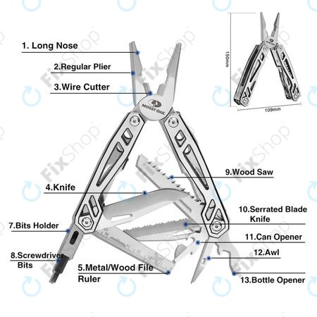 Mossy Oak - Edelstahl 21in1 Multifunktionszange
