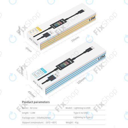 AV-Line - Ladekabel mit Intelligenter Erkennung (Lightning - USB-A)