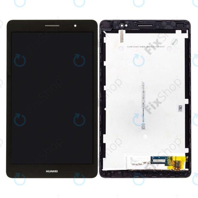 Huawei MediaPad T3 8.0 KOB-W09, KOB-L09 - LCD Display + Touchscreen Front Glas + Rahmen (Space Grey) - 02351JJF, 02351JJG Genuine Service Pack
