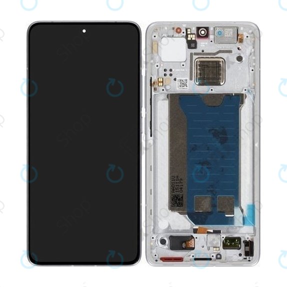 Xiaomi Poco F7 Pro 5G - LCD Display + Touchscreen Front Glas + Rahmen (Silver) - 56002200O1100 Genuine Service Pack