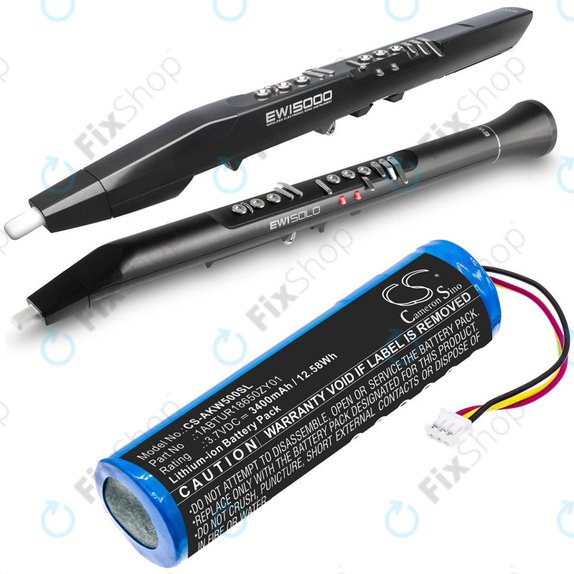 Batterie für Akai 5000 Solo, Ewi 5000, 3400mAh, Li-Ion, 3.7V, 1ABTUR18650ZY01, HQ