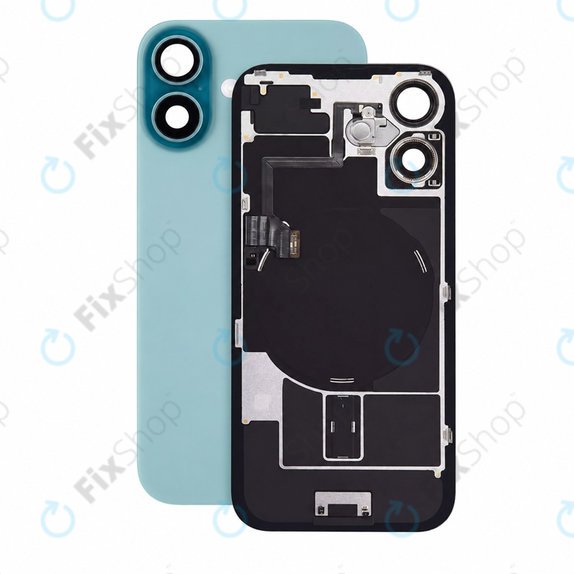 Glas der Rückabdeckung für iPhone 16, Teal, Pulled A