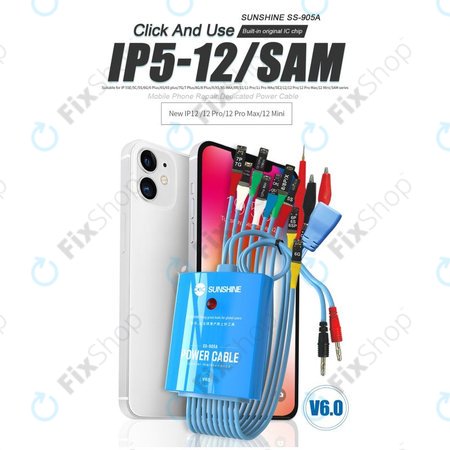 SunShine SS-905A Stromversorgungskabel-Set (iPhone 5S - 12 Pro Max, Samsung)