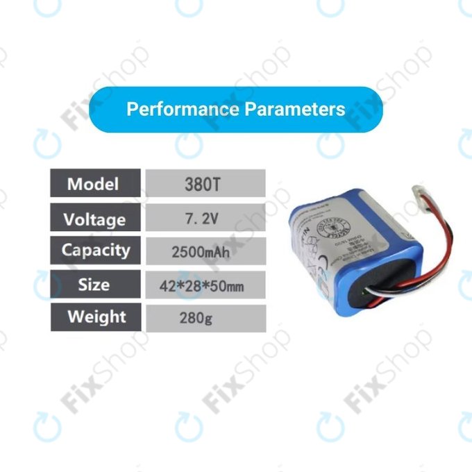 iRobot Braava 2000, 300, 380, 380T, 381, 390, Mint 5200, Mint Plus 5200, Proscenic JOJO Professional - Akku Batterie GPRHC202N026, 4409709, W206001001399 Ni-MH 7.2V 2500mAh
