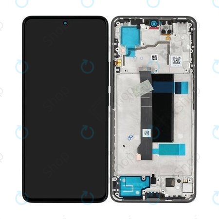 Xiaomi Redmi Note 13 Pro 5G - LCD Display + Touchscreen Front Glas + Rahmen (Midnight Black) - 5600020N1600 Genuine Service Pack