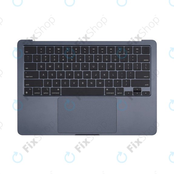 Oberer Tastaturrahmen für MacBook Air 13", A3113 (2024), mit US-Tastatur und Akku, Midnight, 661-40230, Genuine Apple