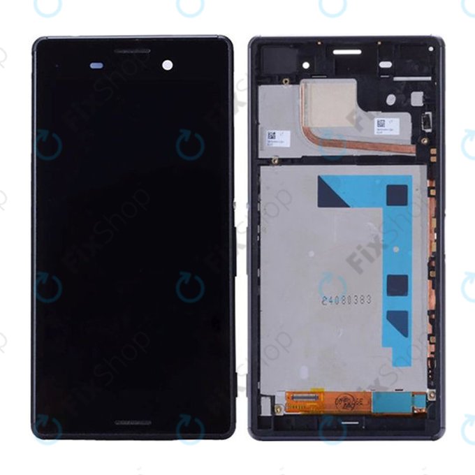 Sony Xperia Z3 D6603 - LCD Display + Touchscreen Front Glas + Rahmen (Black) TFT