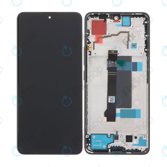 Xiaomi Redmi Note 13 Pro 5G 2312DRA50C - LCD Display + Touchscreen Front Glas + Rahmen (Midnight Black) TFT