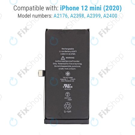 Apple iPhone 12 Mini - Akku Batterie 2227mAh FixPremium