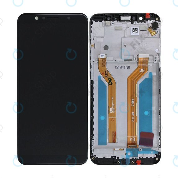 Asus Zenfone Max Pro ZB602KL (X00TD) - LCD Display + Touchscreen Front Glas + Rahmen (Deepsea Black) - 90AX00T1-R20010 Genuine Service Pack